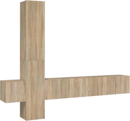 vidaXL 5-delige Tv-meubelset bewerkt hout sonoma eikenkleurig