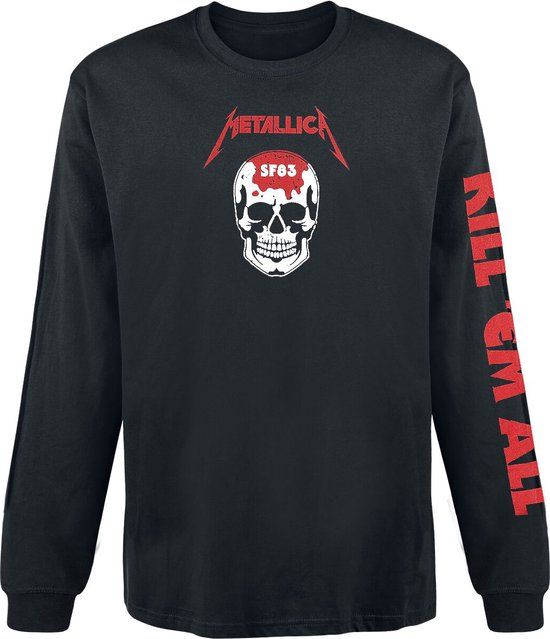 Metallica Kill 'Em All - Skull Heren Shirt met lange mouwen - zwart - XL