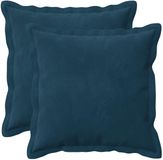 vidaXL Kussensloop 2 pcs houten blauw 50 x 50 cm fluweel