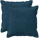 vidaXL Taie d'oreiller 2 pcs bois bleu 50 x 50 cm velours