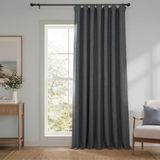 HPD Half Price Drapes Verduisteringsgordijn van linnen (1 paneel), 254 x 213 cm, donkergrind