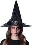 Boland - Hoed heks Skulla - 57 cm - Volwassenen - Vrouwen - Halloween en Horror