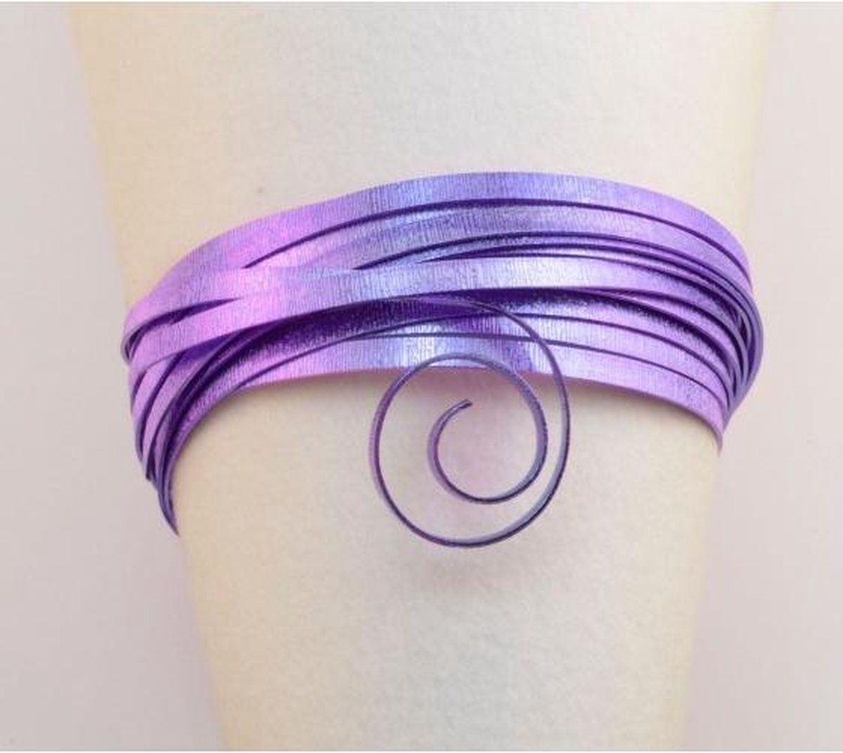 Vaessen Creative Aluminium Wire Embossed Flat 5x1mm 5m - Lilac