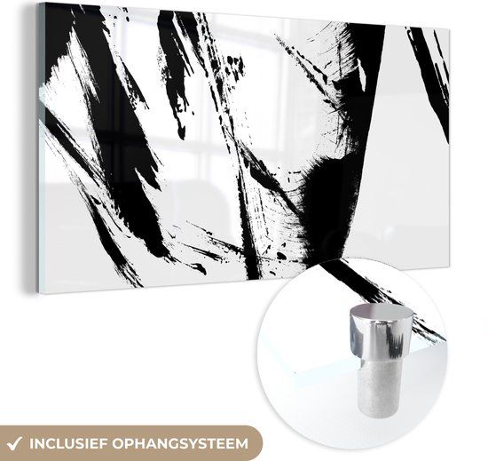MuchoWow® Glass Painting 160x80 cm - Acrylic Glass Painting - Paint - Multicolor - Abstract - Photo on Glass - Paintings