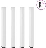 vidaXL Bartafelpoten, 4 stuks, wit, 90-92 cm, staal