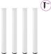 vidaXL Bartafelpoten, 4 stuks, wit, 90-92 cm, staal