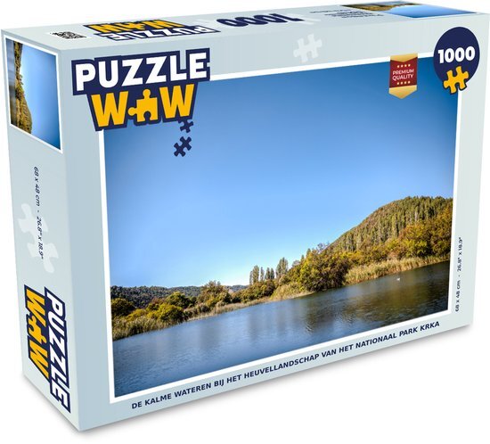 MuchoWow Puzzel De kalme wateren bij het heuvellandschap van het Nationaal park Krka - Legpuzzel - Puzzel 1000 stukjes volwassenen