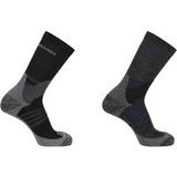 Salomon X Ultra Access Crew Socks | 2-Pack | Maat M / 39-41 - Antraciet / Zwart