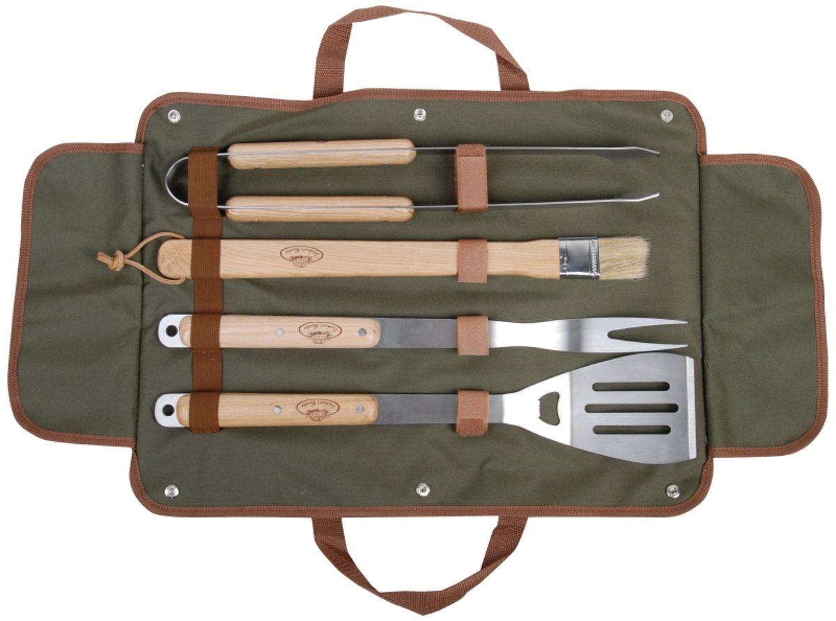 Esschert Design Barbecue Gereedschap Set - 4 Delig - RVS