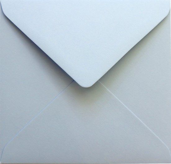 Netuno Gladde blauwe enveloppen vierkant K4-110 - 110 x 110 mm - 25 stuks - NK natgelijmde - 120 gram - Malmero