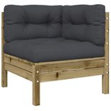 VidaXL 3299274 Tuinmeuberset Antraciet Grenenhout