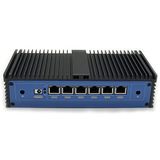 HSIPC Panda HSIPC Nieuwe Pentium 4405U/4415U Firewall Micro Apparaat, Mini PC, Nano PC, Router PC (8G 256G) met 6 RJ45, AES-NI, HDMI USB3.0 COM, Compatibel voor Pfsense Openwrt OPNsense