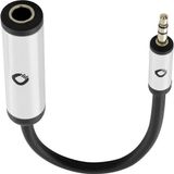 Oehlbach Klinke Audio adaptorcable [1x Klinkenfemale 6.35mm - 1x jack3.5 mm] 15cm black