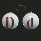Villa d'Este Home Tivoli LED kerstbal Ø 10 cm, monogram D