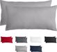 Komfortec Set van 2 Premium Kussenslopen 40x80 cm - Superzachte Kussenhoes – 100% - Geborsteld Polyester - 90g/m²- Grijs