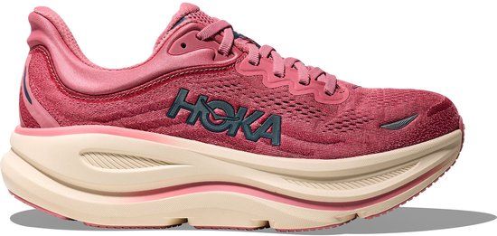 Hoka Bondi 9 Hardloopschoenen Dames donkerroze - wit