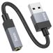 Hoco UPA32D Clever câble audio 0,15 m 3,5 mm USB Type-A Noir, Gris