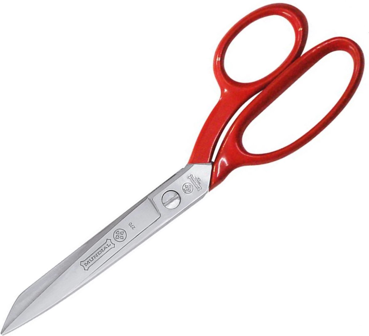 Mundial Coupeuseschaar / Stofschaar - RVS - Lengte 18 cm. - 270-7SR - Serra Sharp - Rood Gelakt