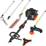 FUXTEC benzine multitool FX-MT252ER – 5-in-1 bosmaaier met 52cc 2-takt motor, 3 pk – incl. heggenschaar, snoeigereedschap, verlengstuk & draagriem