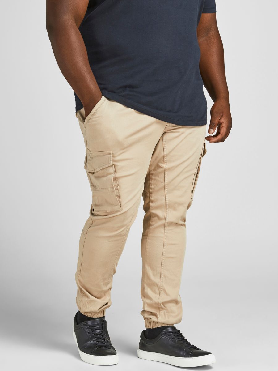 Jack & Jones JPSTPAUL JJFLAKE Cargo Broek - Beige - Maat 40 - Heren