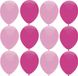 Haza Ballonnen verjaardag/thema feest - 200x stuks - roze/donkerroze
