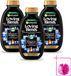 Garnier Loving Blends Shampoo Magnetic Charcoal Vette Hoofdhuid & Droge Lengtes 300 ml (3 stuks)