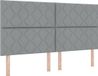 vidaXL Boxspringbed met hoofdeinde Lichtgrijs 180 x 200 cm Stof