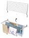 Porte-vêtements mural pliable, 116 cm, convient pour un maximum de 10 kg, aluminium