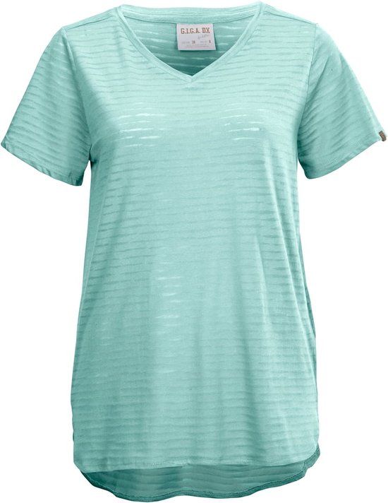 Giga by Killtec Shirt 38240 - Lichtblauw - Dames - Maat 38 - Katoen - Lente/Zomer 2022