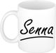 Bellatio Decorations Senna Naam koffiemok - beker - met sierlijke letters - wit