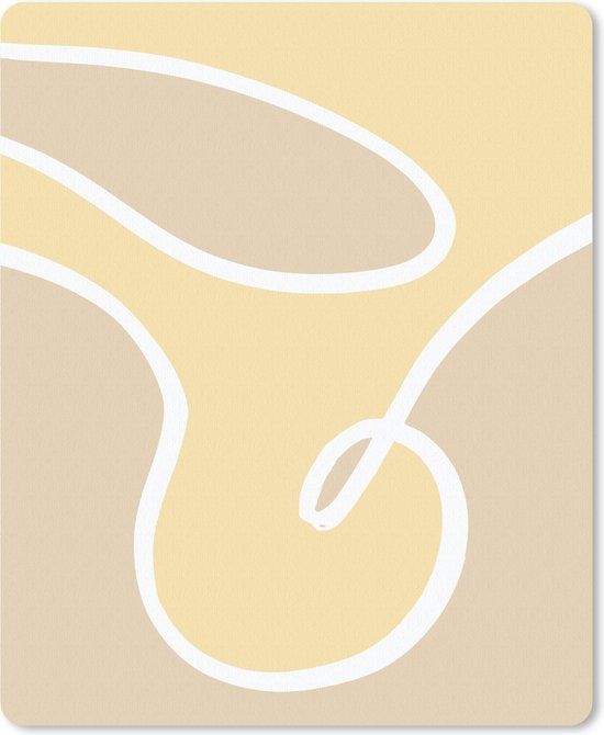 MousePadParadise Mousepad - Abstract - Yellow, White - 19x23 cm