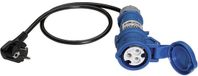 Benning 044144 Adaptateur de mesure Prise Schuko - Coupleur CEE-Cara Bleu
