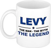 Bellatio Decorations naam cadeau mok - Levy - man myth legend - koffiemok - 300 ml - collega - vaderdag