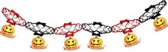 Halloween Slinger Pompoen Deluxe Onderhangers 2m - Zwart - Papier