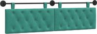 vidaXL - Hangend hoofdbord - Turquoise - Fluweel