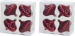 Cosy&Trendy Billiet - Vanlaere 8x Rode tol kerstballen 10 cm kunststof kerstversiering