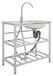 Évier autoportant en acier inoxydable avec robinet à 360° 75 x 40 x 78 cm