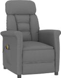 vidaXL Massagestoel Donkergrijs Microvezel
