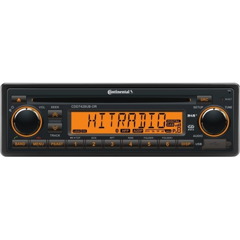 Continental Continental CDD7428UB-OR - Autoradio - 24V - FM RDS & DAB tuner - CD - MP3 - USB - Bluetooth