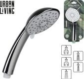 Urban Living basic douchekop - 5 functies - 24 cm - zilver