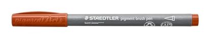 STAEDTLER 371-73 Set van 10 Siena Brush Pen Arts pigment-tekenstiften, penseelpunt voor variabele lijnbreedte, waterdicht, sneldrogend, 10 penseelstiften in kartonnen etui