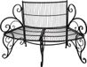 Clayre & Eef Banc de jardin 134x54x92 cm Noir Métal