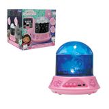 Lexibook, Gabby en het magische huis, nachtlampje met luidspreker, projecties van Gabby's Dollhouse, caleidoscopische lampen op het plafond, luidspreker met AUX-stekker, oplaadbaar, NLJ035GDHLXB