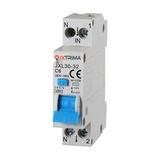 Ixtrima Stroomonderbreker 1P+N 6A 30mA 220V-4.5kA RCBO 1 module DIN C6
