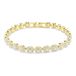 Swarovski Una Angelic armband, Ronde slijpvorm, Wit, Goudkleurige toplaag
