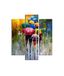 Homemania Paraplu muurschildering, 3-delig, kunst en graffiti, voor woonkamer, slaapkamer, meerkleurig, 57 x 0,3 x 60 cm, HM203MDF97, MDF