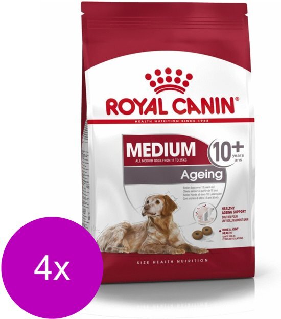 Royal Canin Shn Medium Ageing 10plus - Hondenvoer - 4 x 3 kg