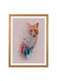 Komar Fotolijst hout Oak met kunst poster "Animals Forest Fox" als set - grootte: 30x40 cm