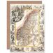 Wee Blue Coo 1847 MUNCH NORWAY SWEDEN DECORATIVE MAP ANTIQUE GREETING CARD