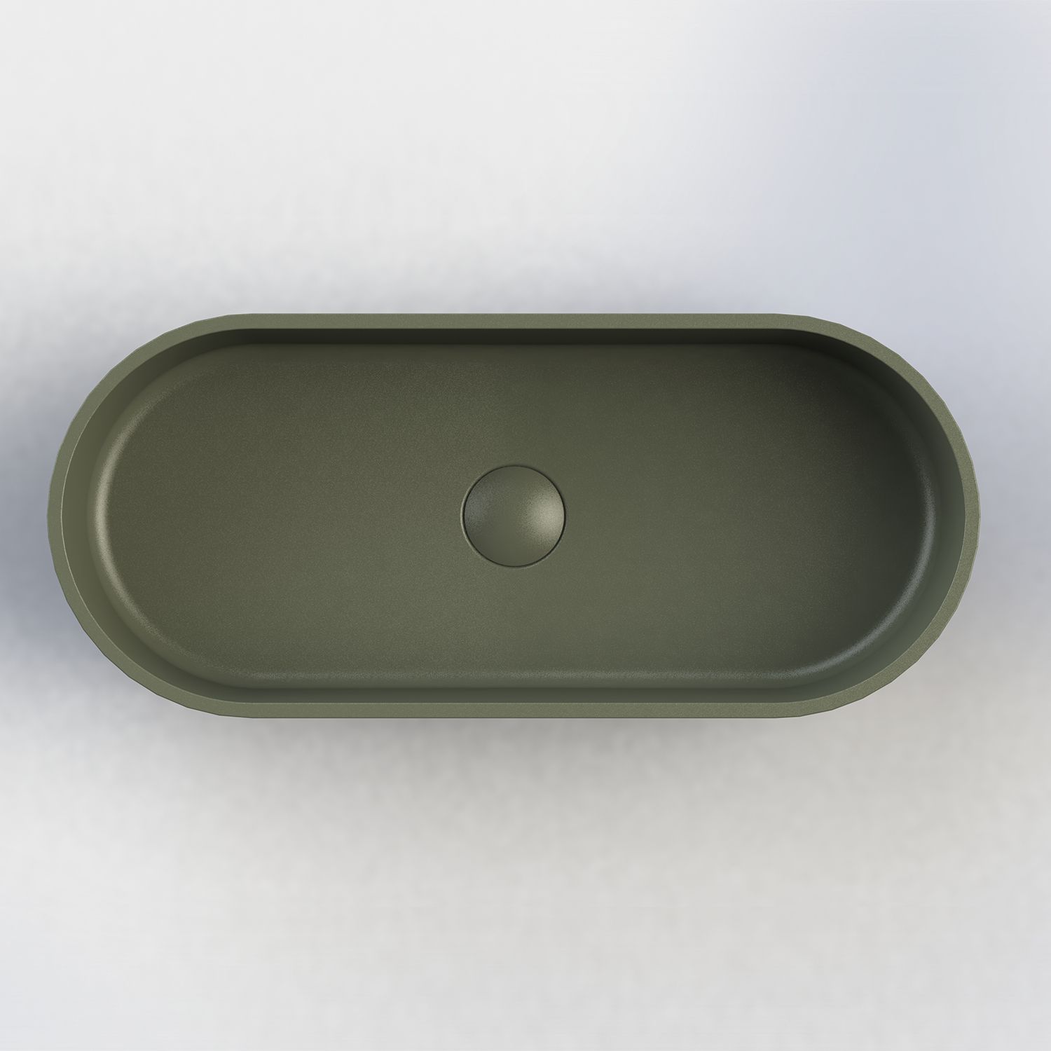 Arcqua Case waskom ovaal 60x26 cm mat groen